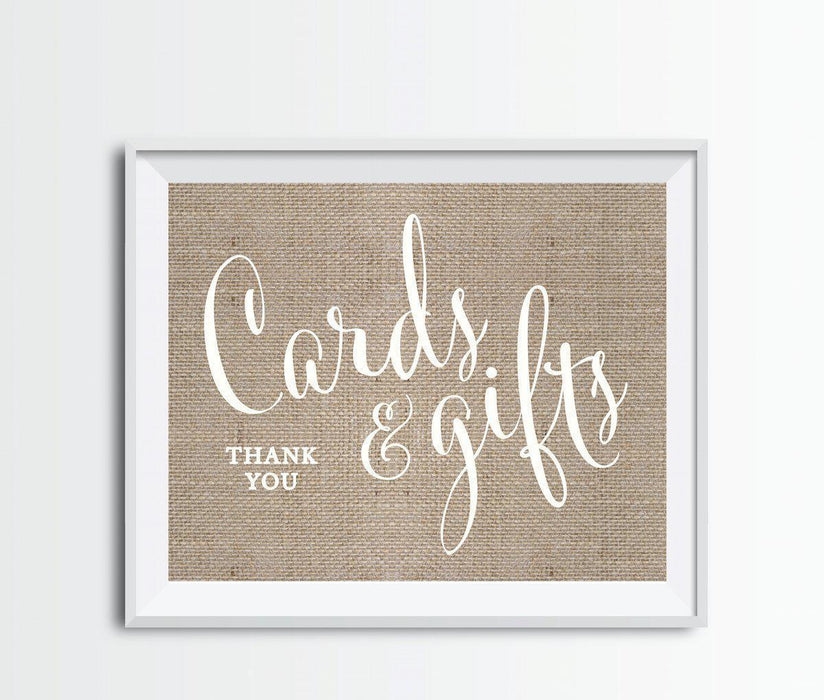 Andaz Press 8.5 x 11 Burlap Wedding Party Signs-Set of 1-Andaz Press-Cards & Gifts Thank You-