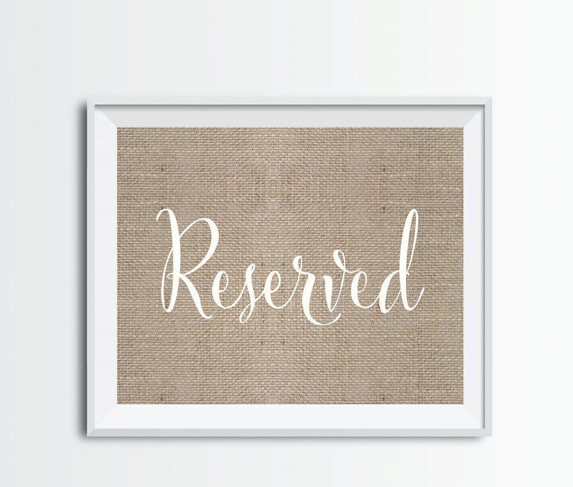 Andaz Press 8.5 x 11 Burlap Wedding Party Signs-Set of 1-Andaz Press-Reserved-