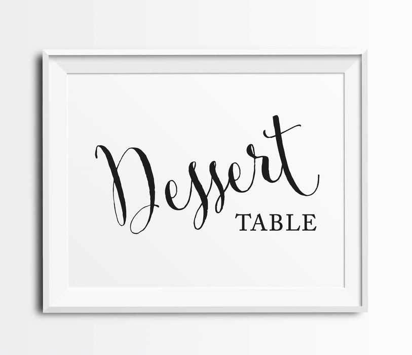 Andaz Press 8.5 x 11-Inch Formal Black & White Wedding Party Signs-Set of 1-Andaz Press-Dessert Table-