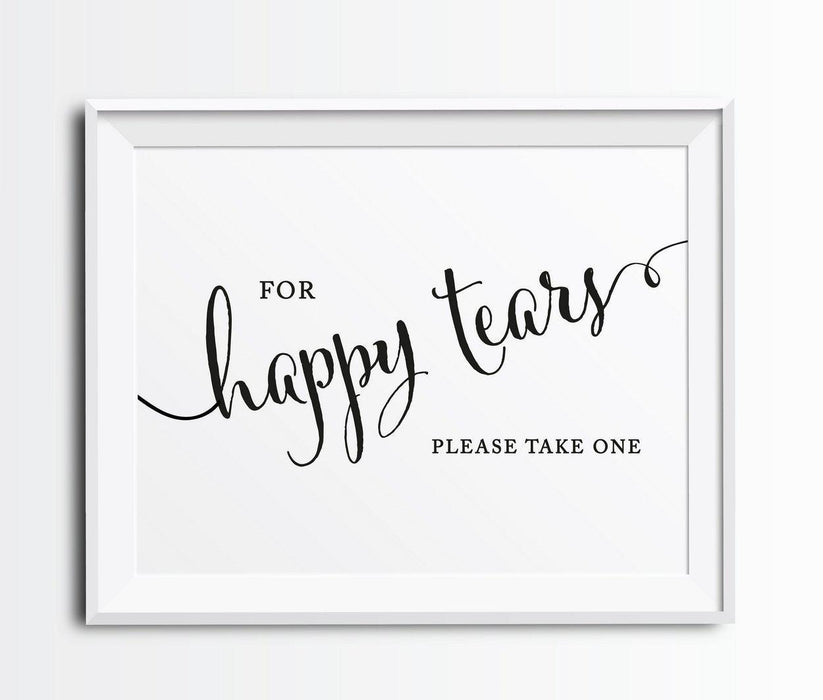 Andaz Press 8.5 x 11-Inch Formal Black & White Wedding Party Signs-Set of 1-Andaz Press-For Happy Tears Tissue-