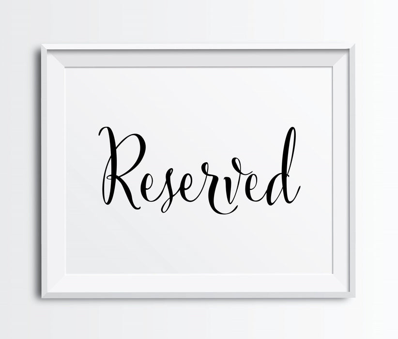 Andaz Press 8.5 x 11-Inch Formal Black & White Wedding Party Signs-Set of 1-Andaz Press-Reserved-