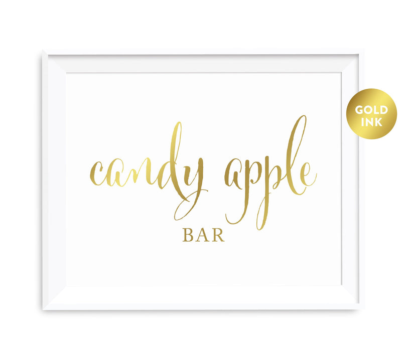 Andaz Press 8.5 x 11 Metallic Gold Wedding Party Favor Signs-Set of 1-Andaz Press-Candy Apple Bar-
