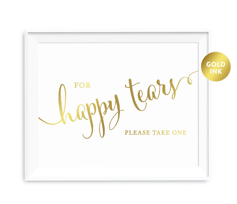 Andaz Press 8.5 x 11 Metallic Gold Wedding Party Signs-Set of 1-Andaz Press-For Happy Tears Tissue-