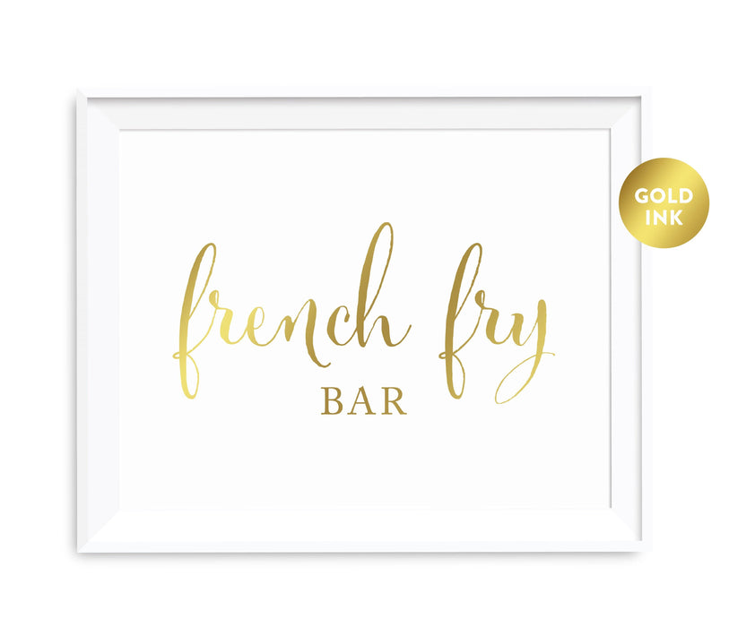 Andaz Press 8.5 x 11 Metallic Gold Wedding Party Signs-Set of 1-Andaz Press-French Fry Potato Bar-