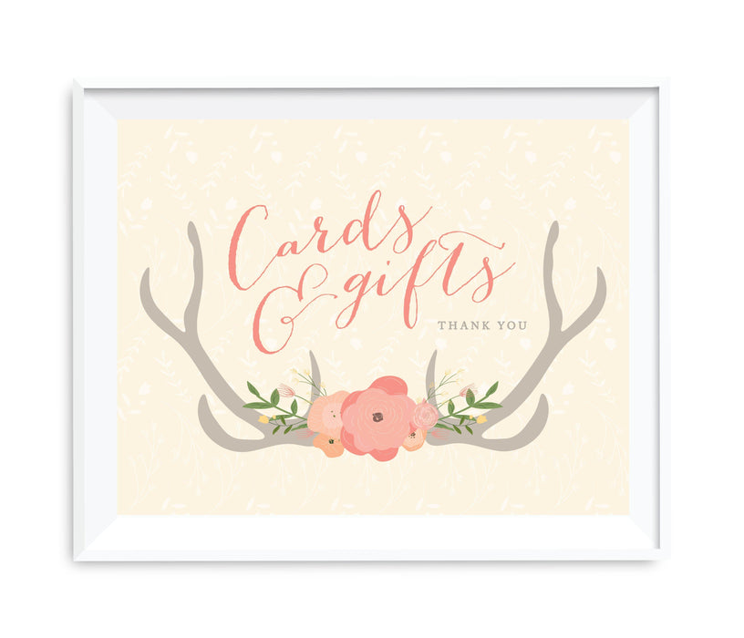 Andaz Press 8.5 x 11 Woodland Deer Wedding Party Signs-Set of 1-Andaz Press-Cards & Gifts Thank You-