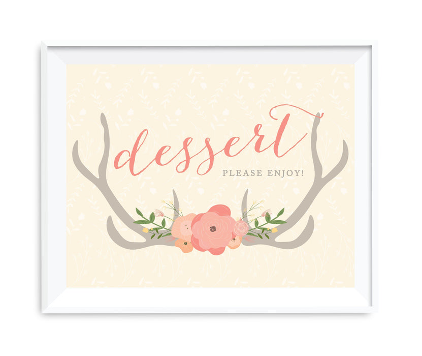 Andaz Press 8.5 x 11 Woodland Deer Wedding Party Signs-Set of 1-Andaz Press-Dessert Table-