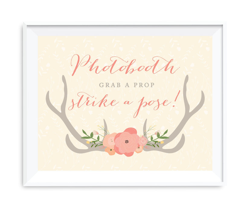 Andaz Press 8.5 x 11 Woodland Deer Wedding Party Signs-Set of 1-Andaz Press-Grab A Prop & Strike A Pose-