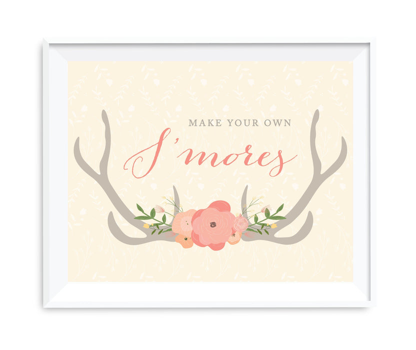 Andaz Press 8.5 x 11 Woodland Deer Wedding Party Signs-Set of 1-Andaz Press-Make Your Own S'mores-