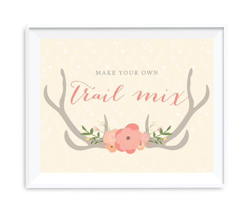 Andaz Press 8.5 x 11 Woodland Deer Wedding Party Signs-Set of 1-Andaz Press-Make Your Own Trail Mix-