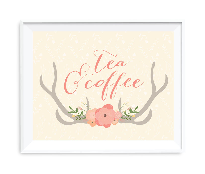 Andaz Press 8.5 x 11 Woodland Deer Wedding Party Signs-Set of 1-Andaz Press-Tea & Coffee-