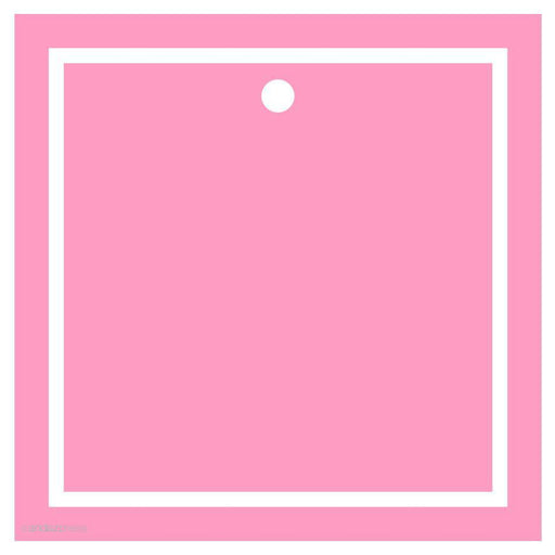 Andaz Press Solid Color Square Blank Gift Tags-Set of 24-Andaz Press-Bubblegum Pink-