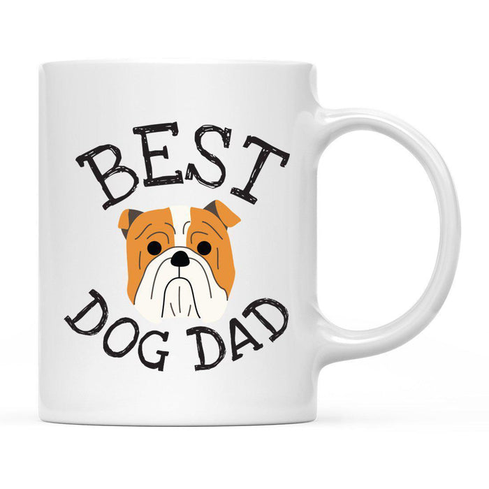 Best Dog Dad Dog Graphic Ceramic Coffee Mug-Set of 1-Andaz Press-Bulldog-