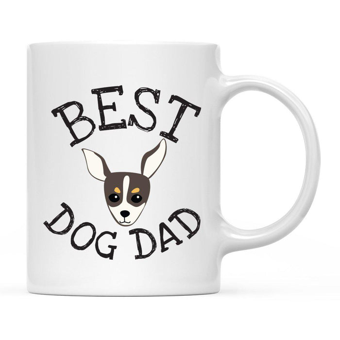 Best Dog Dad Dog Graphic Ceramic Coffee Mug-Set of 1-Andaz Press-Chihuahua-