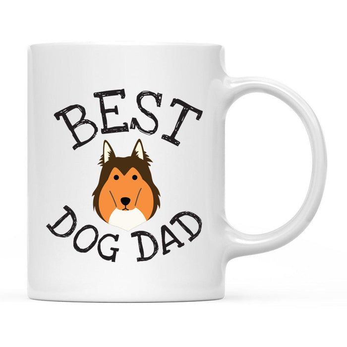 Best Dog Dad Dog Graphic Ceramic Coffee Mug-Set of 1-Andaz Press-Collie-