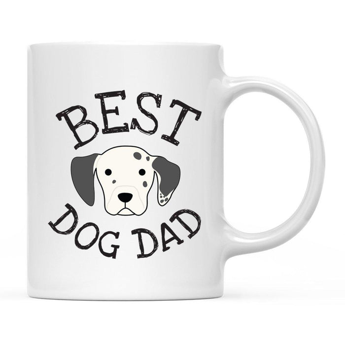 Best Dog Dad Dog Graphic Ceramic Coffee Mug-Set of 1-Andaz Press-Dalmatian-