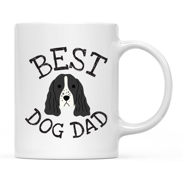 Best Dog Dad Dog Graphic Ceramic Coffee Mug-Set of 1-Andaz Press-English Springer Spaniel-