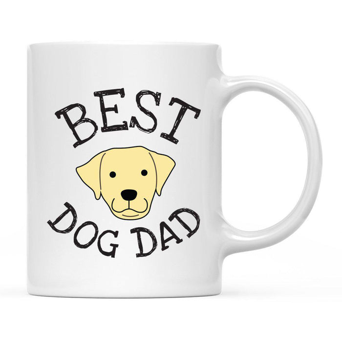 Best Dog Dad Dog Graphic Ceramic Coffee Mug-Set of 1-Andaz Press-Labrador Retriever-