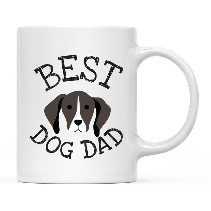 Best Dog Dad Dog Graphic Ceramic Coffee Mug-Set of 1-Andaz Press-Pointer-