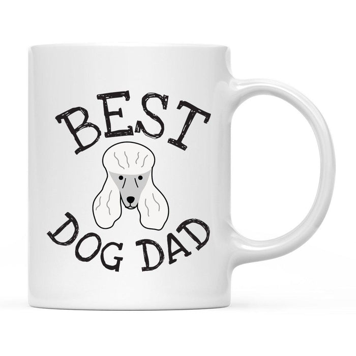 Best Dog Dad Dog Graphic Ceramic Coffee Mug-Set of 1-Andaz Press-Poodle-