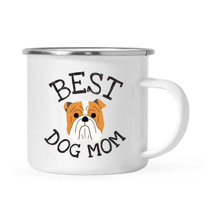 Best Dog Mom, Dog Graphic Campfire Coffee Mug-Set of 1-Andaz Press-Bulldog-