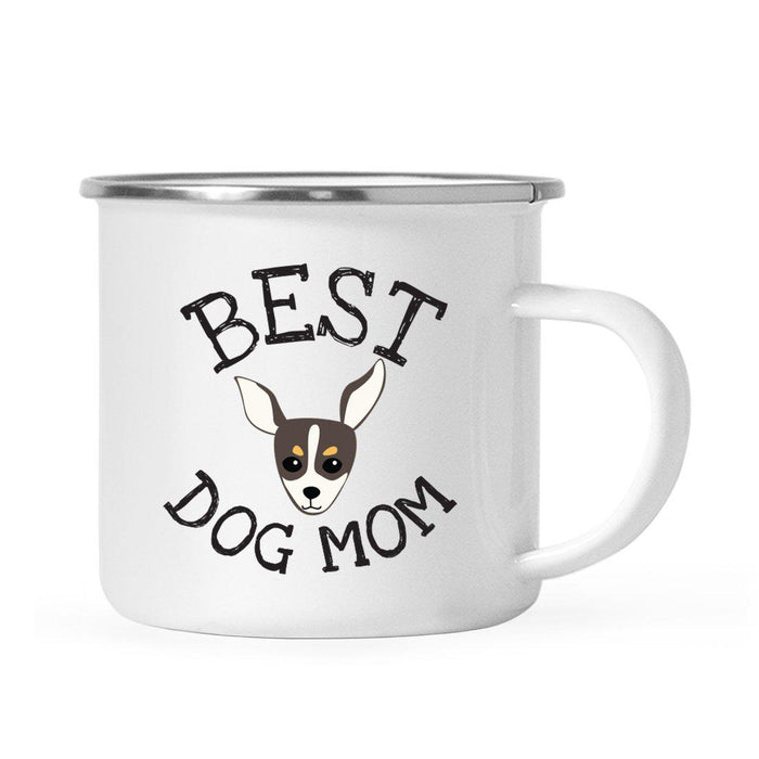 Best Dog Mom, Dog Graphic Campfire Coffee Mug-Set of 1-Andaz Press-Chihuahua-