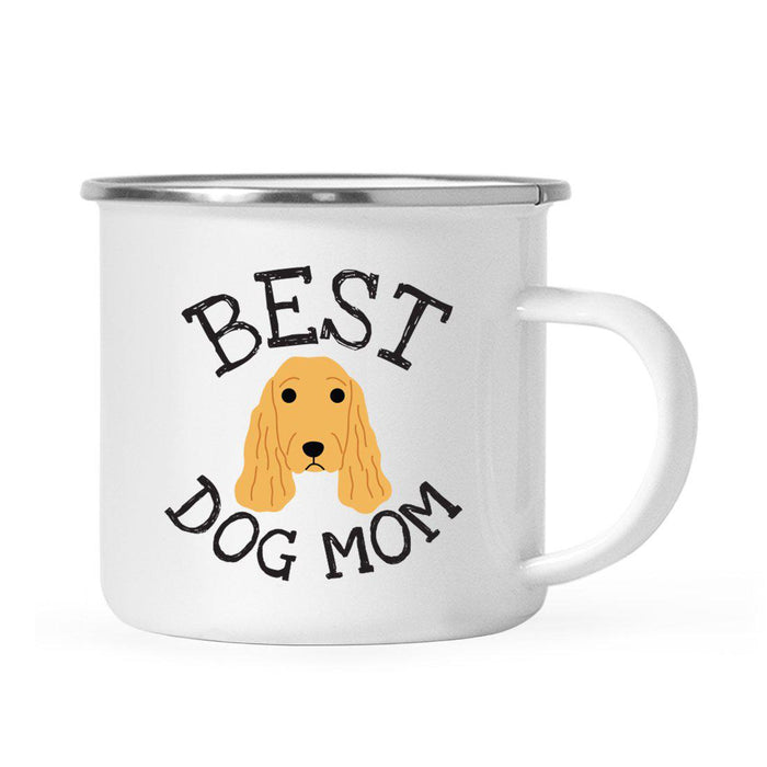 Best Dog Mom, Dog Graphic Campfire Coffee Mug-Set of 1-Andaz Press-Cocker Spaniel-