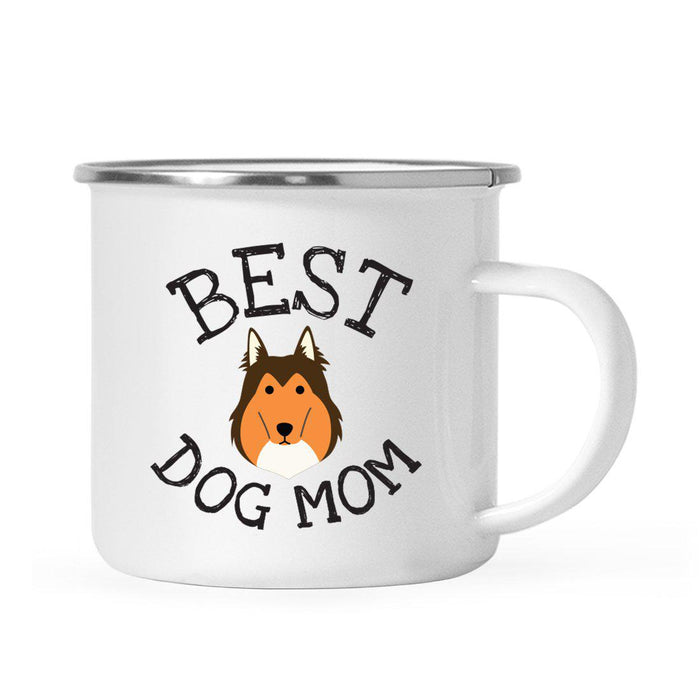 Best Dog Mom, Dog Graphic Campfire Coffee Mug-Set of 1-Andaz Press-Collie-