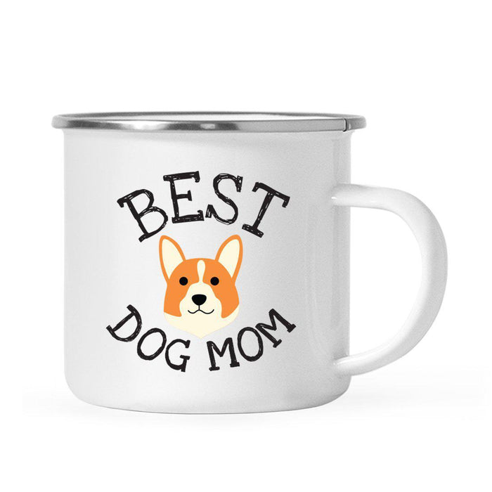 Best Dog Mom, Dog Graphic Campfire Coffee Mug-Set of 1-Andaz Press-Corgi-