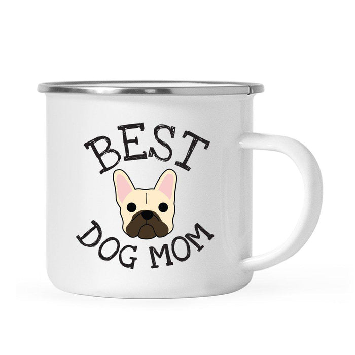 Best Dog Mom, Dog Graphic Campfire Coffee Mug-Set of 1-Andaz Press-French Bulldog-
