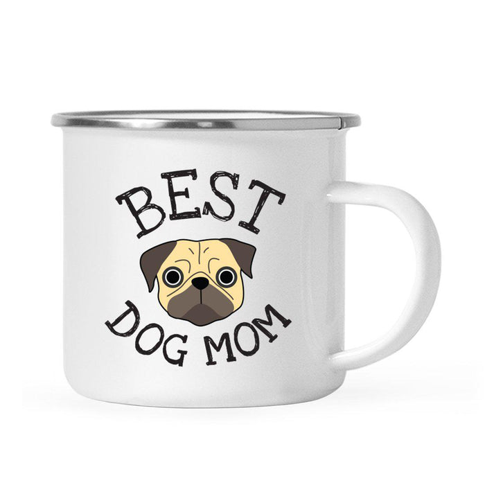 Best Dog Mom, Dog Graphic Campfire Coffee Mug-Set of 1-Andaz Press-Pug-