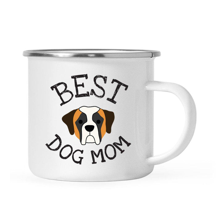 Best Dog Mom, Dog Graphic Campfire Coffee Mug-Set of 1-Andaz Press-Saint Bernard-
