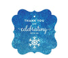 Birthday Fancy Frame Favor Gift Tags, Frozen Snowflake-Set of 24-Andaz Press-