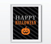 Black & Orange Classic Halloween Party Signs-Set of 1-Andaz Press-Happy Halloween-