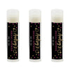 Black, White, Hot Pink, Gold Glittering Bridal Shower, Personalized Lip Balm Favors, Custom Name and Date-Set of 12-Andaz Press-