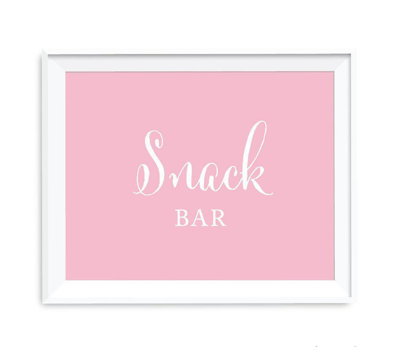Blush Pink Baby Shower Signs-Set of 1-Andaz Press-Snack Bar-