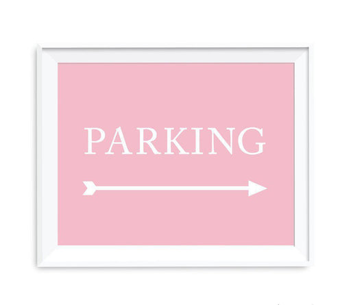 Blush Pink Wedding Direction Signs-Set of 1-Andaz Press-Parking-
