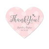Blush Pink and Gray Baby Girl Baptism Personalized Mini Heart Label Stickers, Thank You-set of 75-Andaz Press-