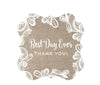 Burlap Lace Wedding Fancy Frame Gift Tags-Set of 24-Koyal Wholesale-