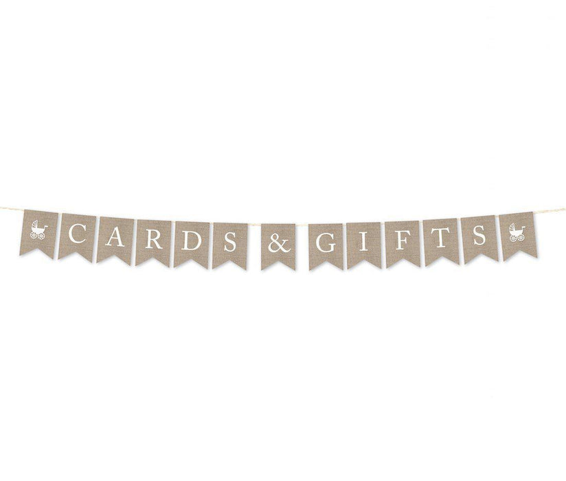 Burlap Pennant Party Banner-Set of 1-Andaz Press-Cards & Gifts-