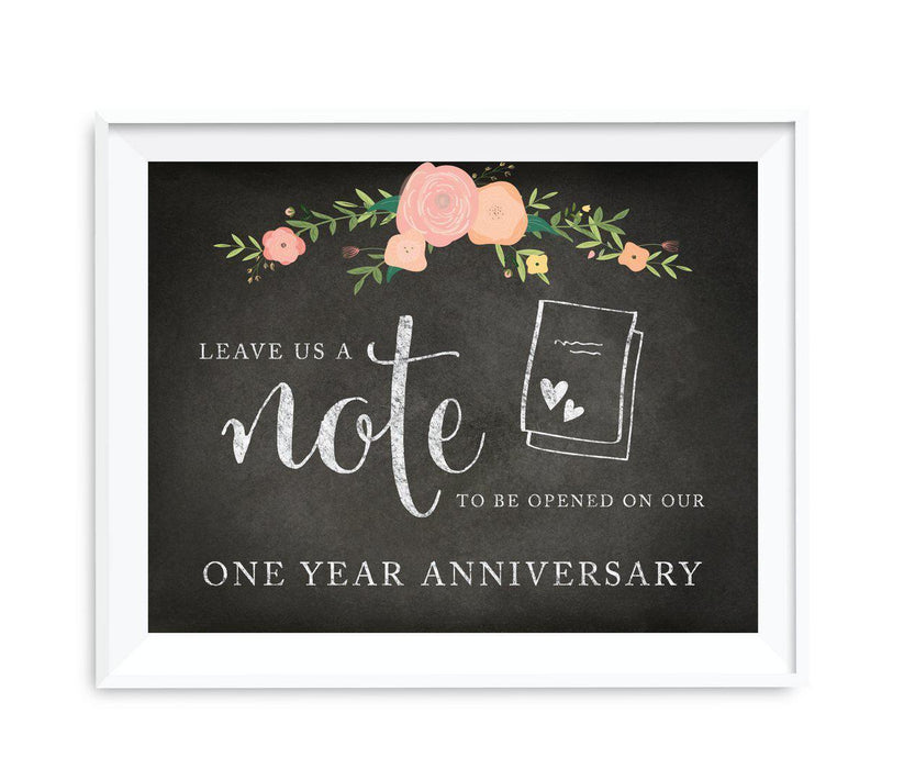 Chalkboard & Floral Roses Wedding Party Signs-Set of 1-Andaz Press-Mr. & Mrs.-