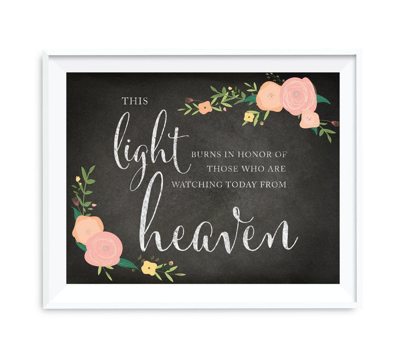 Chalkboard & Floral Roses Wedding Party Signs-Set of 1-Andaz Press-Mr. & Mrs.-