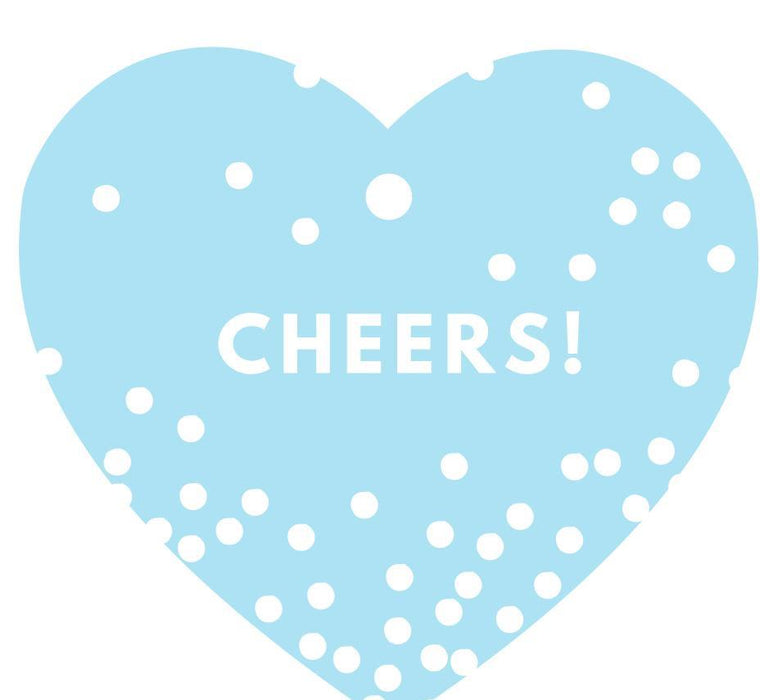 Cheers! Heart Gift Tags, Modern Style-Set of 30-Andaz Press-Baby Blue-