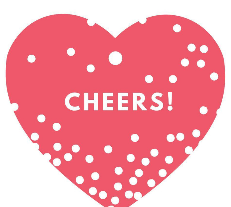Cheers! Heart Gift Tags, Modern Style-Set of 30-Andaz Press-Coral-