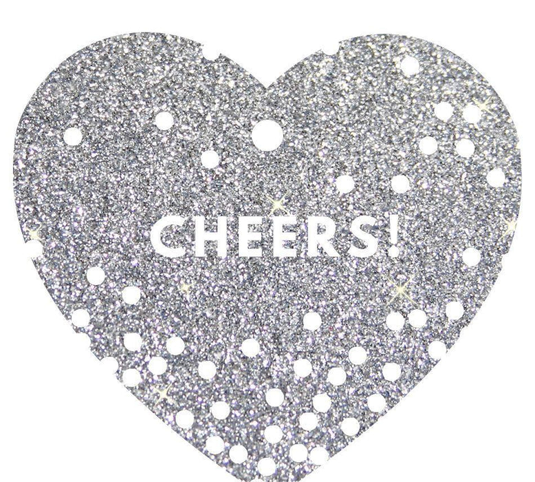 Cheers! Heart Gift Tags, Modern Style-Set of 30-Andaz Press-Silver-