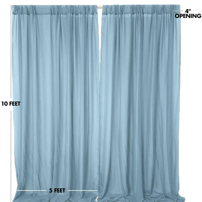 Chiffon Backdrop Wedding Curtains-Set of 1-Koyal Wholesale-Terracotta-