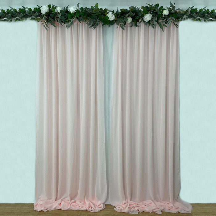 Chiffon Backdrop Wedding Curtains-Set of 1-Koyal Wholesale-Terracotta-
