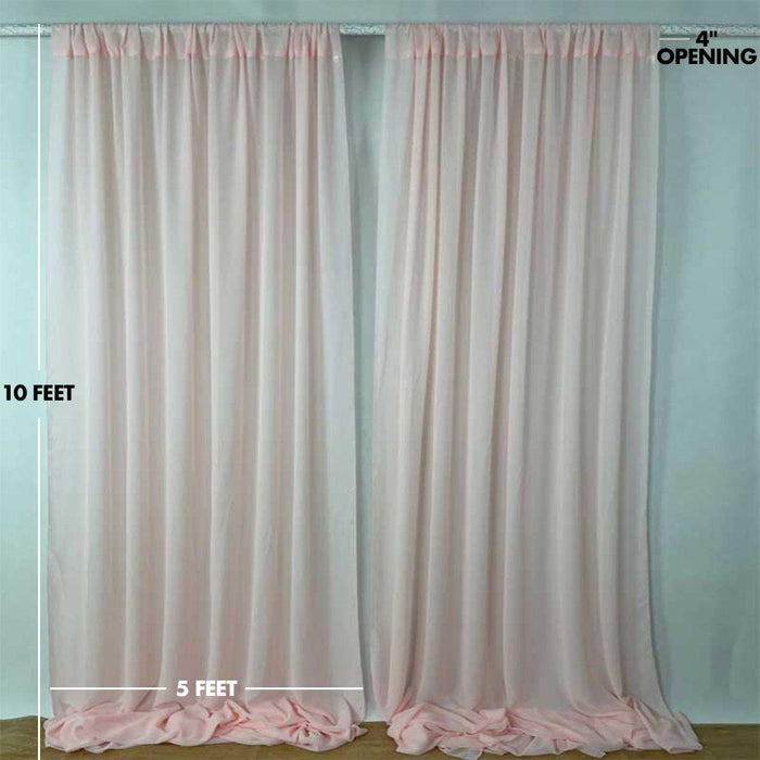 Chiffon Backdrop Wedding Curtains-Set of 1-Koyal Wholesale-Terracotta-