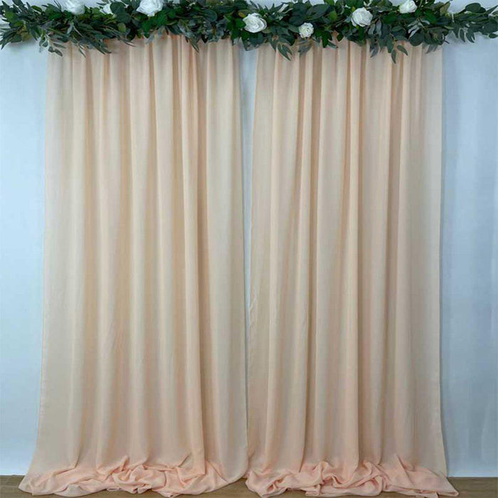 Chiffon Backdrop Wedding Curtains-Set of 1-Koyal Wholesale-Terracotta-