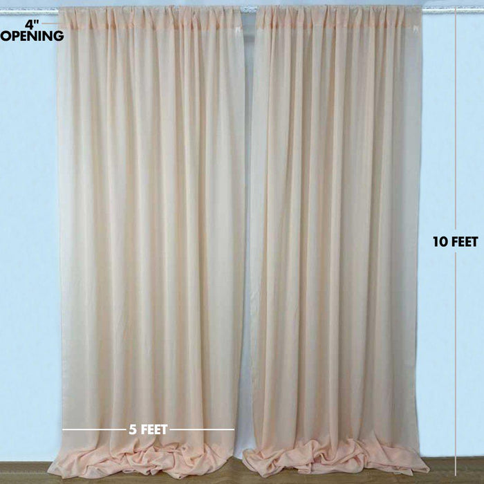 Chiffon Backdrop Wedding Curtains-Set of 1-Koyal Wholesale-Terracotta-