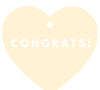 Congrats! Heart Gift Tags, Modern Style-Set of 30-Andaz Press-Ivory-